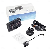 זול DVR לרכב-4 אינץ&#039; מכונית dvr dash cam hd 1080p מצלמת וידאו קדמית מצלמה אחורית אוטומטית 2 in1 הקלטת ראיית לילה הקלטת לולאה