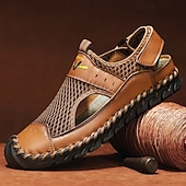 preiswerte Outdoor-Sandalen-Braune Mesh-Sandalen für Herren – atmungsaktive und stylische Sommerschuhe für Strand, Urlaub &amp; Outdoor-Aktivitäten