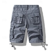 preiswerte Klassiker-Herren Cargo-Shorts Shorts Sommershorts Mehrere Taschen Klappentasche Einfach Komfort tragbar Knielang Outdoor Sport Täglich Mode Lässig Schwarz Gelb