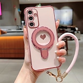 cheap Samsung Cases-Phone Case For Samsung Galaxy S21 FE S21 A14 A34 A53 A33 A23 A13 Back Cover with Wrist Strap Shockproof Retro TPU Plating