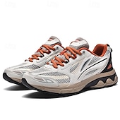 Χαμηλού Κόστους Ανδρικά Sneakers-ανδρικά αθλητικά παπούτσια τρεξίματος λευκά και πορτοκαλί με ελαφρύ πλέγμα – ευέλικτα αθλητικά παπούτσια για μπάσκετ και καθημερινή χρήση