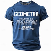 tanie Zabavne koszulki męskie-Męskie Geometrysta Podkoszulek Krótki rękaw Podkoszulek Druk 3D Półgolf Okrągły dekolt Koszula Moda Codzienny Ulica Codzienny Czarny Czerwony Niebieski Lato Wiosna Na każdy sezon Odzież S M L XL XXL