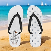 お買い得  グラフィックプリントシューズ-グースデザインとロープ柄のメンズビーチサンダル - ビーチや夏のアクティビティにリラックスしたビーチスタイルを演出します。