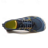 abordables Zapatillas Informales-Hombre Zapatillas de deporte zapatos descalzos Antideslizantes Barranquismo Casual Cuero PU Malla Transpirable Cómodo Antideslizante Cordones Negro / Rojo Negro Azul Real Verano Primavera
