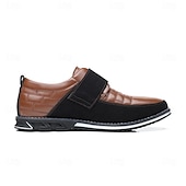 billiga Tillfällig-bruna slip-on sneakers för män med kardborreband – trendiga skor för vardagskläder och aktiv livsstil