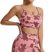 economico Reggiseni sportivi &amp; gilet-Per donna Reggiseno sportivo Girocollo Asciugatura Rapida Leggero Traspirante Senza Maniche Sostegno leggero Gli sport Mimetico Reggiseni sportivi Per Allenamento in Palestra Ginnastica Corsa