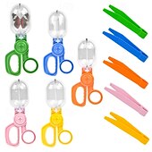 economico Giocattoli per l&#039;Esplorazione della Natura-capsula per insetti per bambini, clip trasparente, forbici, clip per catturare insetti, pinzette di plastica, pinzette a punta, accessori