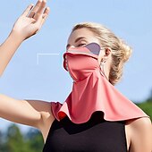 billige Hjemmeslitasje-Farge Solkrem Maske Kvinner Is Silke Uv Beskyttelse Nakke Og Øye Beskyttelse Pustende Full Ansikts Solkrem Maske Kjøring Og Sykling