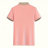 cheap Men&#039;s Classic Polo-Men&#039;s Text Eiffel Tower Polo Short Sleeve Polo Shirts Collared Shirts Business Casual School Athleisure Daily Wear 3D Print Summer Black Pink Navy Blue