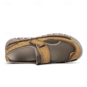 זול סנדלים חיצוניים-סנדלי גברים - עיצוב רשת נושם, סגנון נינוח לנסיעות יומיות והרפתקאות חוצות קלות