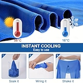 billiga Hemma kläder-Kylande Hoodie Handduk Absorberande och Snabbtorkande Kylhanddukar för Hals och Ansikte Solskydd Kalla Handdukar Kylande Nackwraps för Varmt Väder för Sportträning