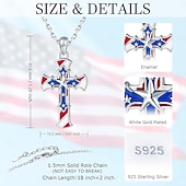  250. rocznica USA Naszyjniki Flaga USA Codzienny Dla dorosłych Męskie Damskie Półpięćsetna rocznica Bal maskowy Dzień Niepodległości Festiwal Wystroić