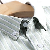 economico camicie oxford da uomo-Per uomo Camicie Camicia abbottonata Camicia Oxford Camicia non stirabile Camicia a righe Matrimonio Esterno Verde chiaro Blu Viola chiaro Arancione Manica lunga Colletto alla francese Estate