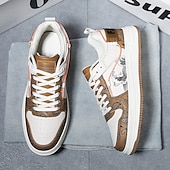 preiswerte Sneaker für Herren-Modische Herren-Sneaker – Retro-inspirierte Muster, Kunstledermaterial, ideal für Freizeitausflüge und Abenteuer in der Stadt