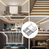 cheap LED Accessories-COB LED Strip Connectors 10 PCS 20 PCS 5mm 8mm 10mm 2-pin LED Strip Connectors LED Tape Connectors Transparent Solderless no Dark Areas Suitable for LED Light Connectors DIY COB/SMD