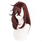 זול פאות אנימה-פאות סינתטיות Ayase Momo ישר קינקי טבעי תספורת אסימטרית עמוק הפרידה הוכן באמצעות מכונה פאה 16 אינץ&#039; A1 שיער סינטטי בגדי ריקוד נשים חמוד קלאסי נוח צבעים מרובים