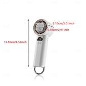 cheap Fans-K52 Handheld Cooling Fan with Ice Porcelain Refrigeration, 13000rpm Motor, 100-Speed Stepless Control, Foldable Design, LED Display, and Type-C Charging – Portable Mini Fan for Summer Travel &amp; Office