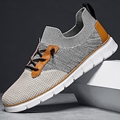 cheap Men&#039;s Sneakers-Men&#039;s Knit Athletic Sneakers – Lightweight Breathable Running and Walking Shoes for Gym, Work and Travel