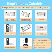 halpa LED-valonauhat-2,5 m 5m 7,5 m Joustavat LED-valonauhat Valosetit 728 LEDit COB 12mm 1Aseta kiinnitysteline 1set RGB LED-nauhat Loma Itsekiinnittyvä 110-240 V 24 V