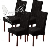 abordables Funda de silla-1 funda impermeable para silla de comedor, elástica, para silla Parsons, para comedor, cocina, funda protectora, extraíble y lavable.