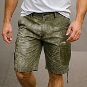 preiswerte Draussen-Herren Cargo-Shorts Outdoor Shorts Camping-Shorts Shorts mit Camouflage-Muster Wander-Shorts Mehrere Taschen Gerader Schnitt Batik Tarnung Feuchtigkeitsableitend tragbar Knielang Lässig Täglich Ferien