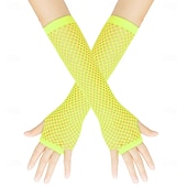 preiswerte Ärmel &amp; Schal-Dickes Netz Fischernetz elastische Handschuhe sexy lange Handschuhe Punk Halbfinger Nachtclub Party Etikette Handschuhe