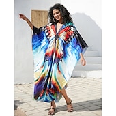 billige Kjoler-Halloween Kjoler Kaftan Stolthet Regnbue Fritid Voksne Dame Halloween Karneval Pride-parade Pride måned Enkle Halloween-kostymer Kle deg opp