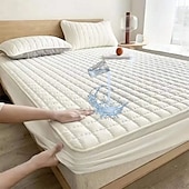 abordables Parures de draps-Housse de lit protectrice imperméable Queen Full King protège-matelas ajusté drap imperméable protecteur housse de matelas en taffetas shaggy ultra douce et confortable anti-acariens