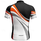 economico Maglie da uomo-Per uomo Maglia da Ciclismo Geometrico Manica Corta Bicicletta Maglietta Maglia con 3 tasche posteriori Mountain Bike MTB Asciugatura Rapida Design Anatomico Assorbente Traspirante Gli sport Giallo