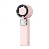cheap Fans-Portable Handheld Fan with Digital Display, Ceramic Cooling, Foldable Design, 4000mAh Rechargeable Battery