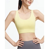 economico Reggiseni sportivi &amp; gilet-Per donna Reggiseno Il giro Top reggiseno Crisscross Back Comodo Traspirante Rete Semplice Sport Abbigliamento sportivo Nero Bianco Yoga Fitness Casuale