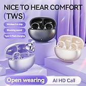 levne Telefonní a obchodní headsety-klip na ucho s pouzdrem pro bezdrátové nabíjení handsfree telefonování bluetooth 5.3 sportovní ergonomický design stereo pro cvičení