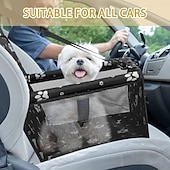 abordables Fundas de asiento para coche-Asiento elevador para coche plegable para perros, impermeable y transpirable, bolsa de viaje para perros pequeños y medianos