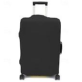 abordables almacenamiento de equipaje y viajes-Funda protectora para equipaje, funda elástica duradera de color sólido para maleta de viaje, funda de dacrón plegable lavable y a prueba de polvo para equipaje de mano. &amp;equipaje facturado
