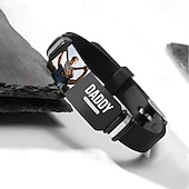 abordables Para los hombres-Pulsera con foto personalizada, el mejor regalo personalizado para papá, esposo o novio, joyería única para hombre para el día del padre, cumpleaños, aniversario, Navidad, día de San Valentín.