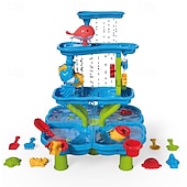 cheap Beach &amp; Outdoor Toys-Water Table for Toddler 3-5 1-3 - Outdoor Kids Water Table - Sand Sensory Table Beach Summer Toys Sandbox Activity Table Outdside Water Toys Splash Table Water Table for Girls 3-5 4-8 Pink