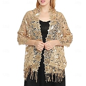 voordelige bruiloft gast wraps-Dames Wikkel Elegante Zon Bescherming Mouwloos Kant Bruiloft Wikkels Met Effen Kleur Voor Bruiloft Zomer