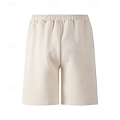 billiga Svett shorts-Herr Atletiska shorts Svett shorts Shorts Sommarshorts Ficka Snörning Elastisk midja Slät Komfort Andningsfunktion Kort Utomhus Sport Klassisk Ledigt Svart Vit