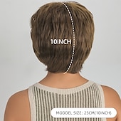 お買い得  古いかつら-人工毛ウィッグ ウェーブ アシメントリー・ヘアカット ディープパーティー 機械製 かつら 10 インチ A1 合成 女性用 クール クラシック 快適 マルチカラー