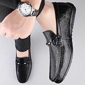 cheap Men&#039;s Slip-ons &amp; Loafers-Men&#039;s White Loafers with Silver Accents, Lightweight Casual Shoes, Ideal for Everyday Wear and Vacation Getaways
