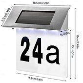 voordelige Wandverlichting buiten-1 st. buitenverlichting op zonne-energie van roestvrij staal, straatnaambord, wandverlichting, huisnummerverlichting, veranda, tuin, entreeverlichting