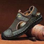 preiswerte Outdoor-Sandalen-Braune Mesh-Sandalen für Herren – atmungsaktive und stylische Sommerschuhe für Strand, Urlaub &amp; Outdoor-Aktivitäten