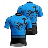 abordables Maillots pour hommes-Homme Maillot de cyclisme Manche Courte Cyclisme T-shirt Maillot avec 3 poches arrière VTT Vélo tout terrain Respirant Séchage Rapide Design Anatomique Évacuation de l&#039;Humidité Jaune Rouge Bleu
