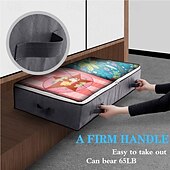 Недорогие Хранение одежды-3 контейнера для хранения под кроватью объемом 75 л, органайзеры для шкафа и контейнеры для хранения, складные сумки для хранения под кроватью для одеял, полотенец, стеганых одеял, свитеров, подушек,