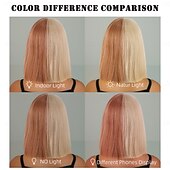 cheap Synthetic Trendy Wigs-Synthetic Wig kinky Straight Yaki Straight Deep Parting Neat Bang Machine Made Wig 12 inch A1 Synthetic Hair Women&#039;s Classic Comfortable Color Gradient Multi-color