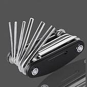 お買い得  手工具-16 in 1 ポータブル自転車修理ツールキット 六角レンチ ナット タイヤ ドライバー オートバイ 自転車修理ツール