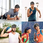 baratos Desgaste em casa-Faixas esportivas de suor para homens e mulheres para golfe esqui tênis academia camping corrida ciclismo faixa de cabeça com absorção de umidade