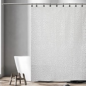 abordables Cortinas de ducha-Cortina de Ducha Forro PEVA Impermeable 12 Ganchos Decoración de Baño Estilo Nórdico Impresión de Triángulo/Cuadro de Playa y Océano