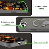 economico Cover per iPhone-telefono Custodia Per Apple AirTag iPhone 16 Pro Max Plus iPhone 15 Pro Max Plus iPhone 13 12 11 Pro Max Copertura Posteriore Custodia ad adsorbimento magnetico con Supporto Traslucido Magnetico PC