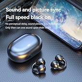 economico Cuffie TWS wireless-Cuffie true wireless m55 TWS auricolari con gancio per orecchio Bluetooth 5.3 con custodia di ricarica lunga durata della batteria per fitness